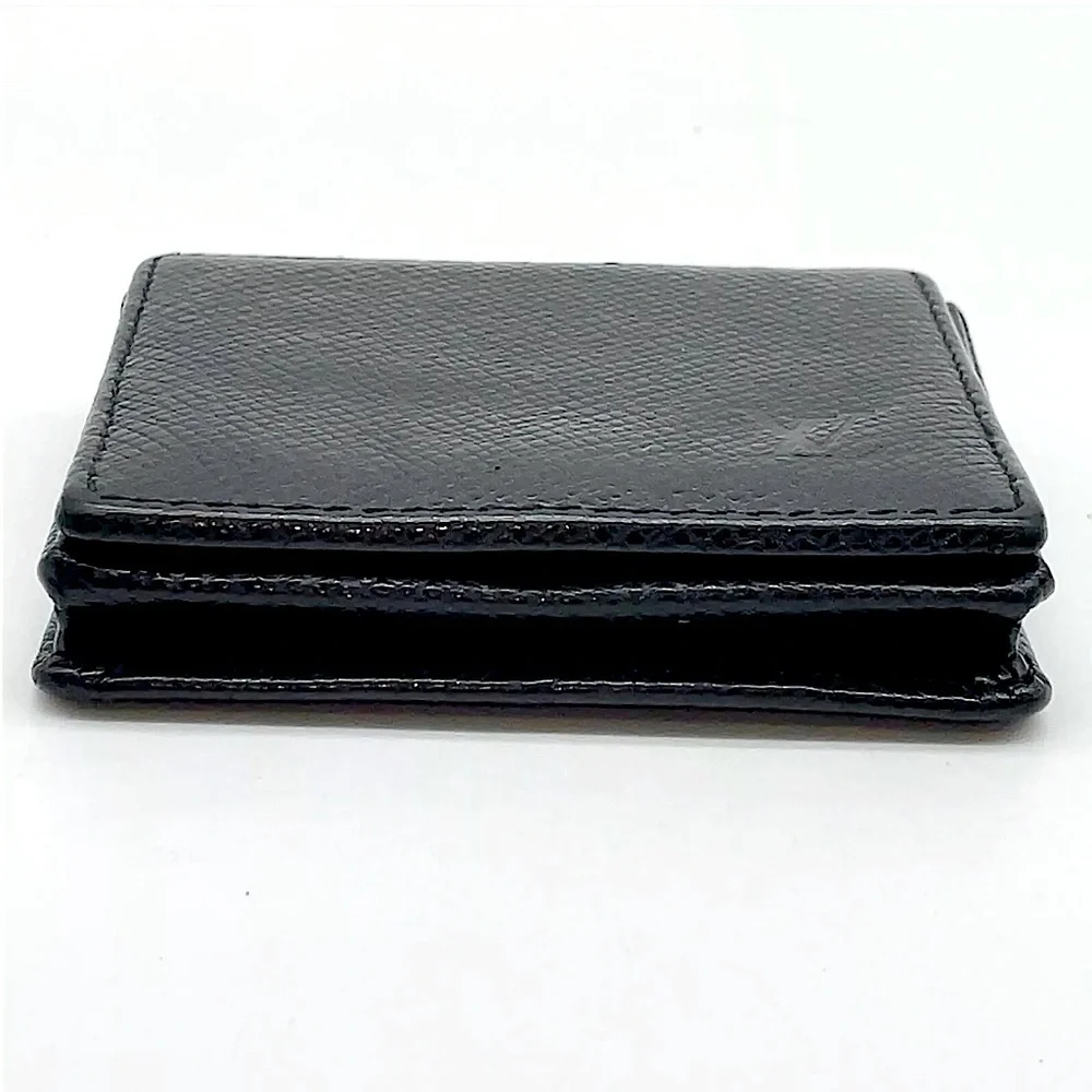 LOUIS VUITTON Black Taiga Porte Monnaie Boite COMES WITH: LV BOX, DUST BAG